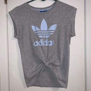Adidas tied t-shirt